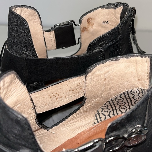 Matt Bernson Cut Out Ankle Boot Leather Size 8m Black - Picture 9 of 10